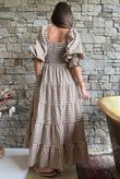 Nonni Gingham Darling Dress Hazelnut
